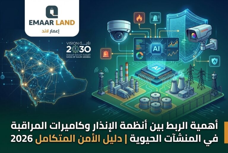 أهمية الربط بين أنظمة الإنذار وكاميرات المراقبة في المنشآت الحيوية | دليل الأمن المتكامل 2026