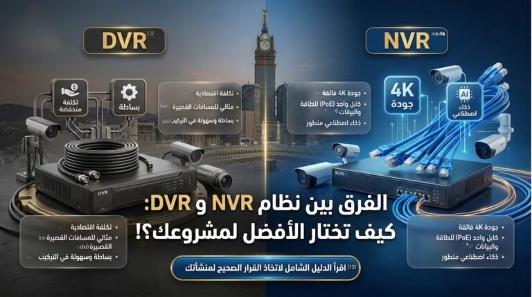 الفرق بين نظام NVR و DVR: كيف تختار الأفضل لمشروعك؟