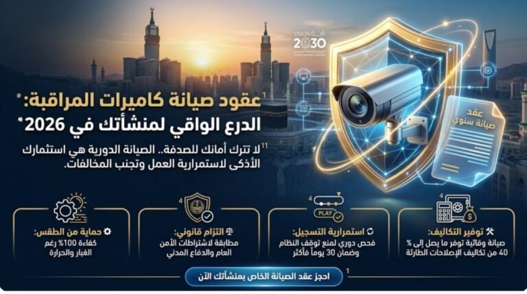 عقود صيانة كاميرات المراقبة: أهمية العقود السنوية للمنشآت