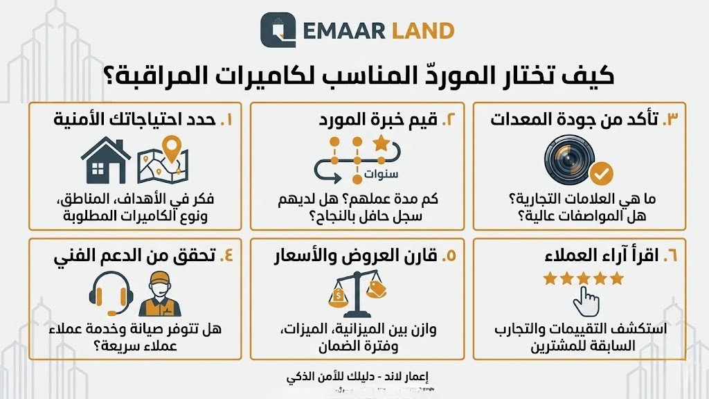 كيف تختار الموردّ المناسب لكاميرات المراقبة؟